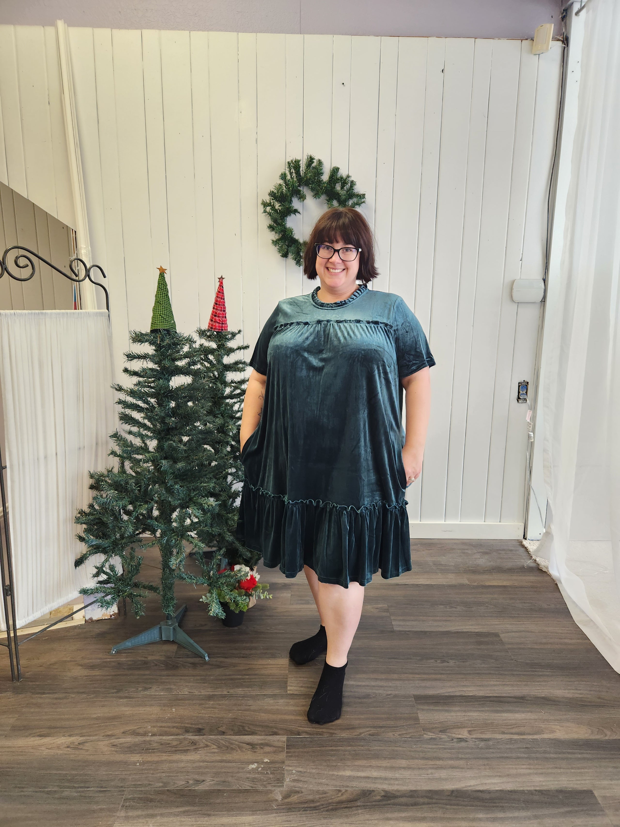 Plus size sales holiday swing dress